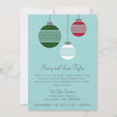 エレガントオーナメントクリスマスパーティー招待状 招待状 (正面)