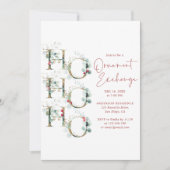 エレガントオーナメント交換クリスマスパーティー 招待状 (正面)