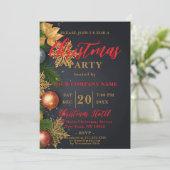 エレガントオーナメント企業ののクリスマスパーティー 招待状 (スタンド正面)