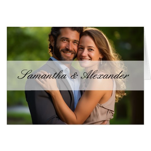 エレガントオーバーレイ結婚写真 (正面横)