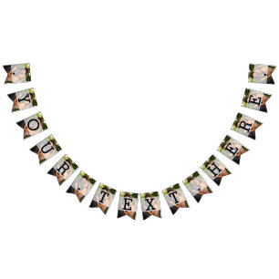 エレガントオーバーレイ結婚写真 バンティングフラッグ