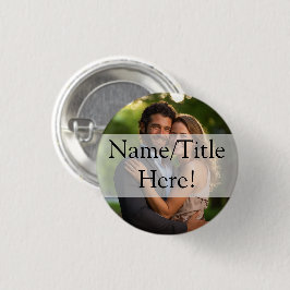 エレガントオーバーレイ結婚写真 缶バッジ