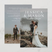 エレガントオーバーレイ 極秘結婚発表招待状 招待状 (正面/裏面)