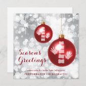 エレガントカイロプラクティックホリデーフラットクリスマスカード シーズンカード (正面/裏面)
