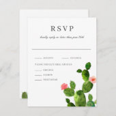 エレガントカクタスガーデン | 結婚式招待状のお返事 招待状 (正面/裏面)