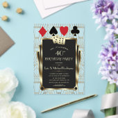 エレガントカジノロイヤルラスベガストランプのポーカー誕生日 アクリル招待状 (インサイチュ (ウェディング))