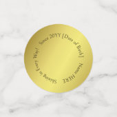 エレガントカスタマイズ写真すべて大事な行事輝く金ゴールド コンフェッティ (スモール正面)