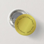 エレガントカスタマイズ写真輝く金ゴールド全大事な行事 缶バッジ (正面&裏面)