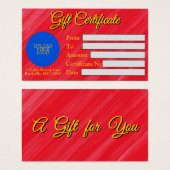 エレガントカスタマイズ可能なギフト券 (正面&裏面)