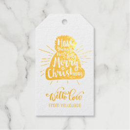 エレガントカスタマイズ可能なクリスマス季節のごあいさつF ギフトタグ