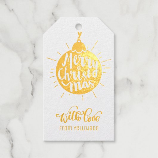 エレガントカスタマイズ可能なクリスマス季節のごあいさつF ギフトタグ (正面)