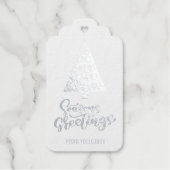 エレガントカスタマイズ可能なクリスマス季節のごあいさつF ギフトタグ (正面)