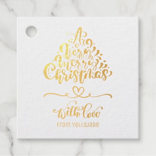 エレガントカスタマイズ可能なクリスマス季節のごあいさつF フェイバータグ (正面)