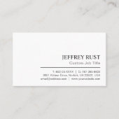 エレガントカスタマイズ白ミニマルプロフェッショナル 名刺 (正面)