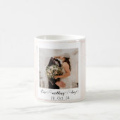 エレガントカスタマイズ結婚写真 コーヒーマグカップ (中央)