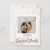 エレガントカスタマイズ結婚写真 サンキューカード (正面)