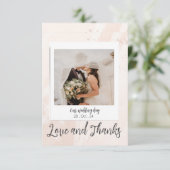 エレガントカスタマイズ結婚写真 サンキューカード (スタンド正面)
