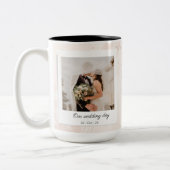 エレガントカスタマイズ結婚写真 ツートーンマグカップ (左)
