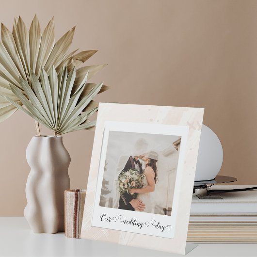 エレガントカスタマイズ結婚写真 台座サイン