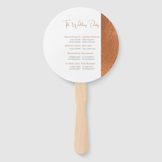 エレガントカスタマイズ銅箔の結婚式 ハンドファン (裏面)