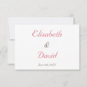 エレガントカスタムなウェディングRSVP招待状カードの作成 出欠カード (裏面)