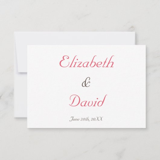 エレガントカスタムなウェディングRSVP招待状カードの作成 出欠カード (裏面)