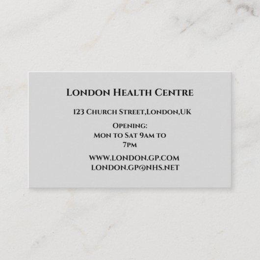 エレガントカスタムアポイントメントカード 予約カード (正面)