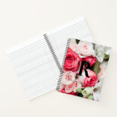 エレガントカスタムイニシャルレターRバラモノグラム ノートブック (内部)