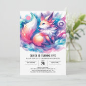 エレガントカスタムキツネ誕生日 招待状 (スタンド正面)