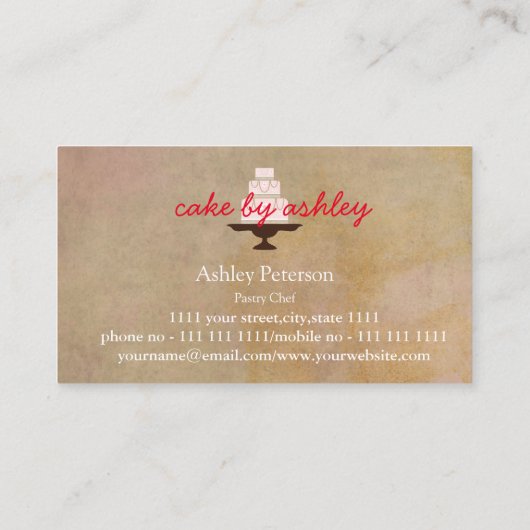 エレガントカスタムケーキデザイン飾ズのビジネスカー 名刺 (裏面)