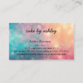 エレガントカスタムケーキデザイン飾 名刺 (裏面)
