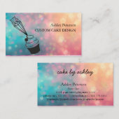 エレガントカスタムケーキデザイン飾 名刺 (正面/裏面)