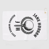 エレガントカスタムゴルフモノグラムデザイン ゴルフタオル (横)