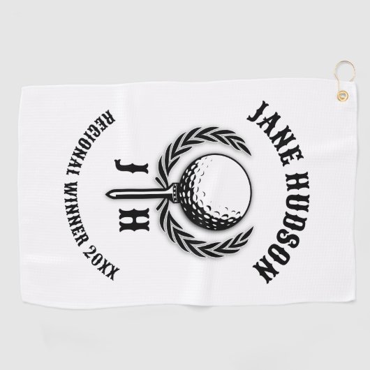 エレガントカスタムゴルフモノグラムデザイン ゴルフタオル (横)