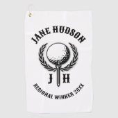 エレガントカスタムゴルフモノグラムデザイン ゴルフタオル (正面)