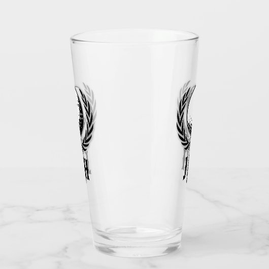 エレガントカスタムゴルフモノグラムデザイン タンブラーグラス (左)