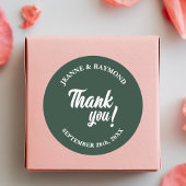 エレガントカスタムサージグリーンサンキュー結婚式の引き出物 ラウンドシール