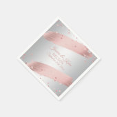 エレガントカスタムシルバーグレイバラ結婚金ゴールド スタンダードカクテルナプキン (角)