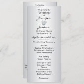 エレガントカスタムシルバーブラック結婚式 プログラム (正面/裏面)