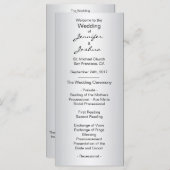 エレガントカスタムシルバーブラック結婚式 プログラム (正面/裏面)