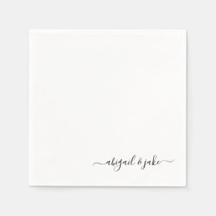 エレガントカスタムスクリプト名のナ結婚プキン スタンダードカクテルナプキン
