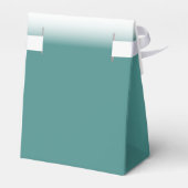 エレガントカスタムティール(緑がかった色)結婚ハート愛用ボックス フェイバーボックス (裏面サイド)