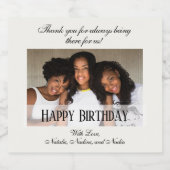 エレガントカスタムハッピーバースデービールラベル ビールラベル (シングルラベル)