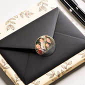 エレガントカスタムハッピーバースデー自分の写真を追加 ラウンドシール