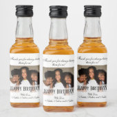 エレガントカスタムハッピーバースデー リキュールボトルラベル (ボトル)