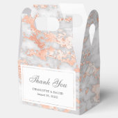 エレガントカスタムバラ金ゴールドとホワイトマーブル結婚ズ フェイバーボックス (オープン)