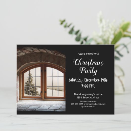 エレガントカスタムパーティの招待状 招待状 (スタンド正面)