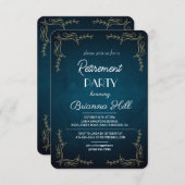エレガントカスタムパーティの招待状 招待状 (正面/裏面)