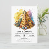 エレガントカスタムピラミッド誕生日 招待状 (スタンド正面)