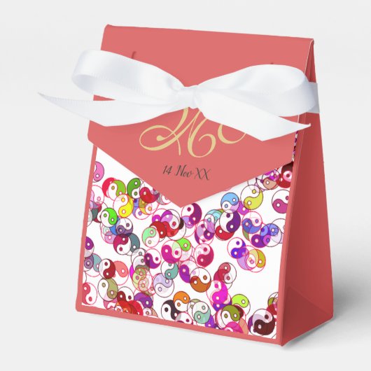 エレガントカスタムピーチモノグラム金ゴールド陰陽 フェイバーボックス (正面サイド)